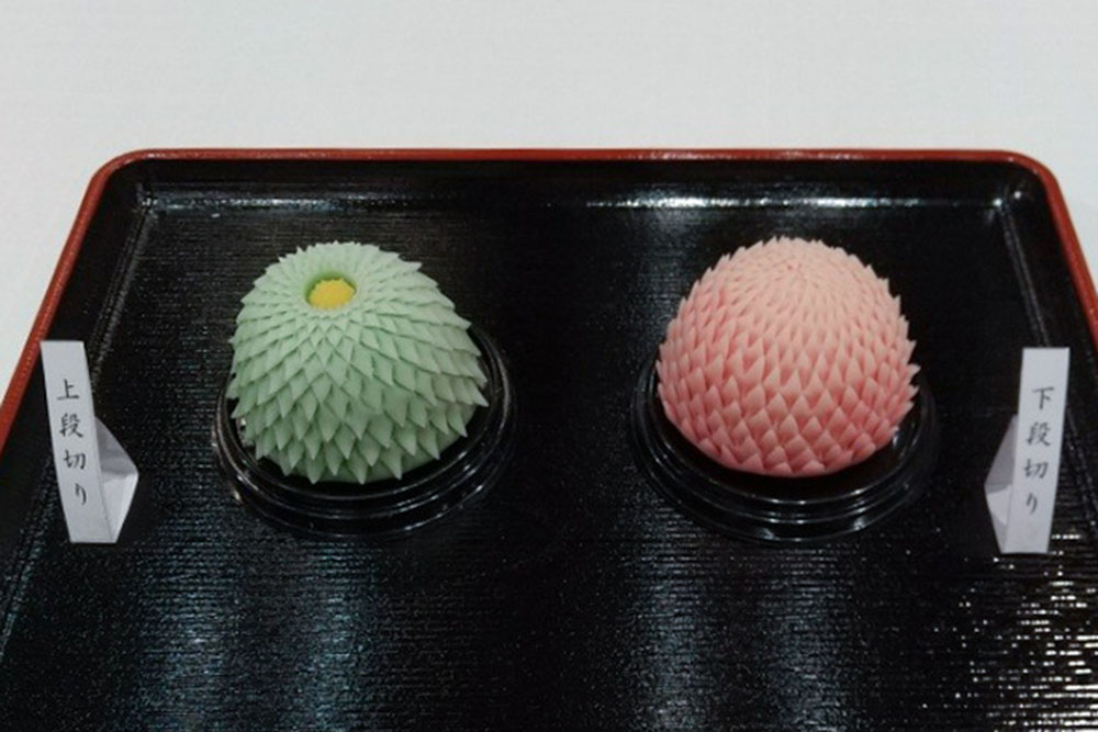 写真:学生制作の和菓子